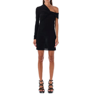 Saint Laurent Black Viscose Casual Dress