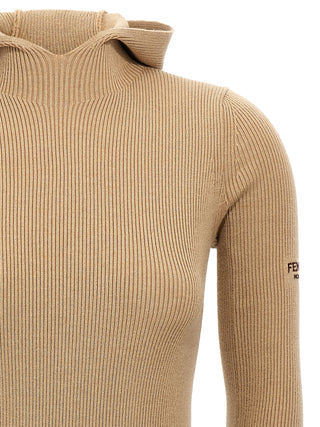 Fendi Beige Wool Short Dress