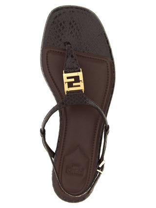 Fendi Purple Elastane Flat Sandals