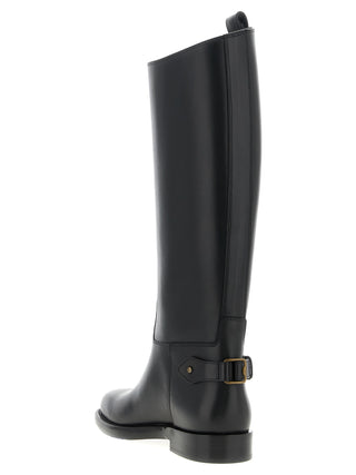 Burberry Black Calfskin Over The Knee