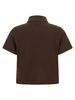 Saint Laurent Brown Cotton Polo Shirt