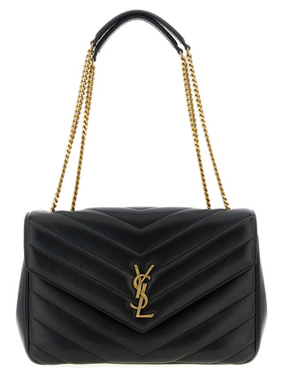 Saint Laurent Black Lamb Leather Shoulder Bag