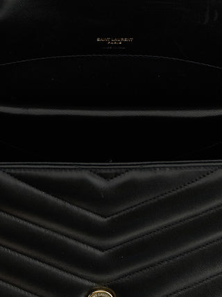 Saint Laurent Black Lamb Leather Shoulder Bag