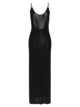 Saint Laurent Black Viscose Long Dress