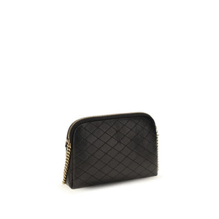 Mala de ombro Saint Laurent em pele de vitelo preta Bos Taurus