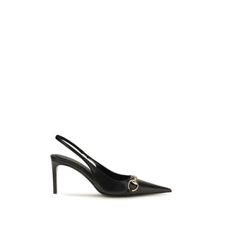 Gucci Black Goatskin High Heel Pumps