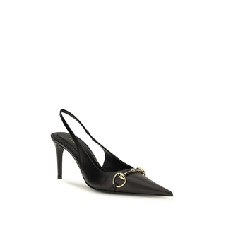 Gucci Black Goatskin High Heel Pumps