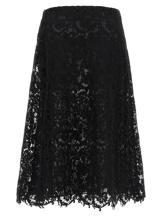 Fendi Black Cotton Midi Skirt