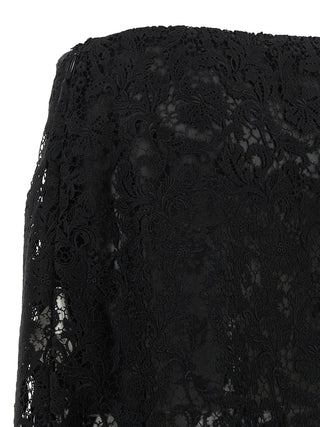 Fendi Black Cotton Midi Skirt
