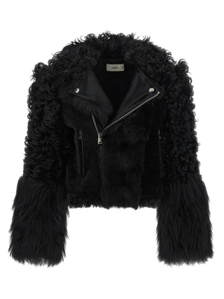 Fendi Black Lamb Leather Biker Jacket