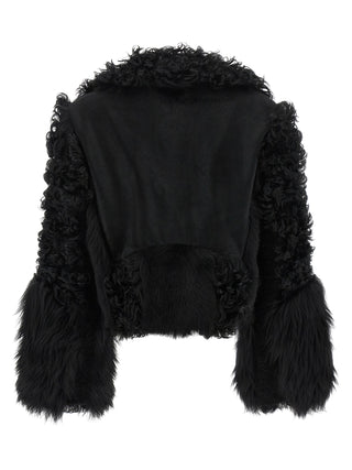 Fendi Black Lamb Leather Biker Jacket