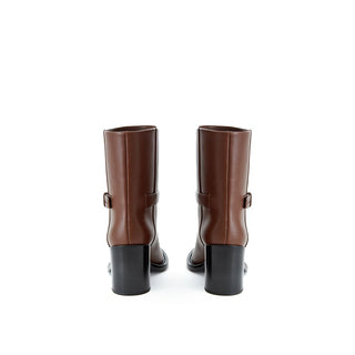Burberry Brown Leather Ankle Boots
